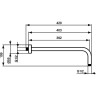 Держатель для верхнего душа IDEAL STANDARD Idealrain L1 B9445AA