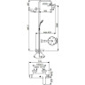 Душевая система IDEAL STANDARD IDEALRAIN ECO SL для ванны Ø200/80 мм, 1/3 режима B1097AA