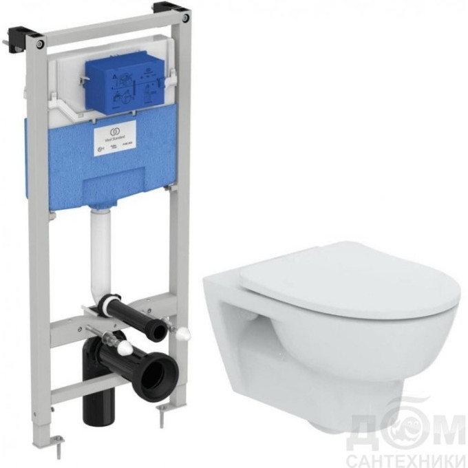 Комплект IDEAL STANDARD: Рама R020467+Унитаз ESEDRA RIMLESS T365701 сиденье и крышкой м/л T365701PE15
